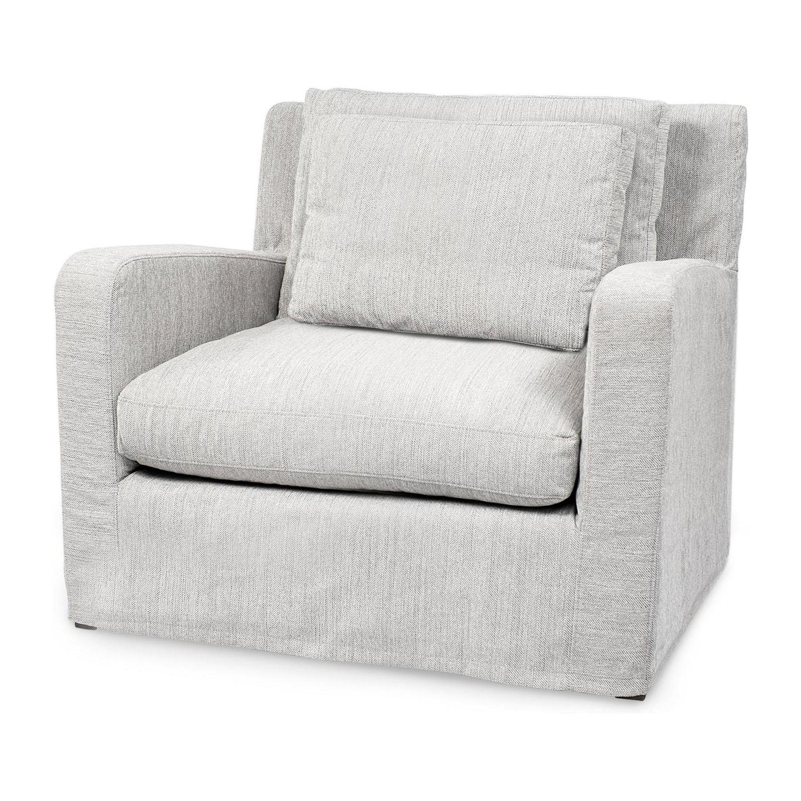 Mercana Denly Gray Slipcover Upholstered Arm Chair