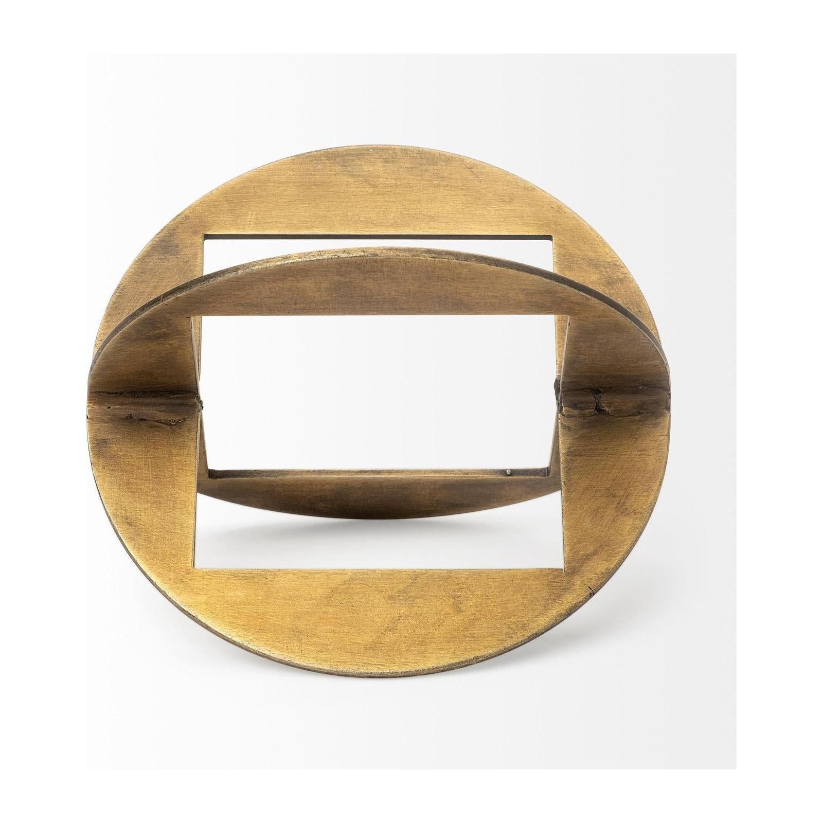 Mercana Cusco Gold Geometric Decorative Object