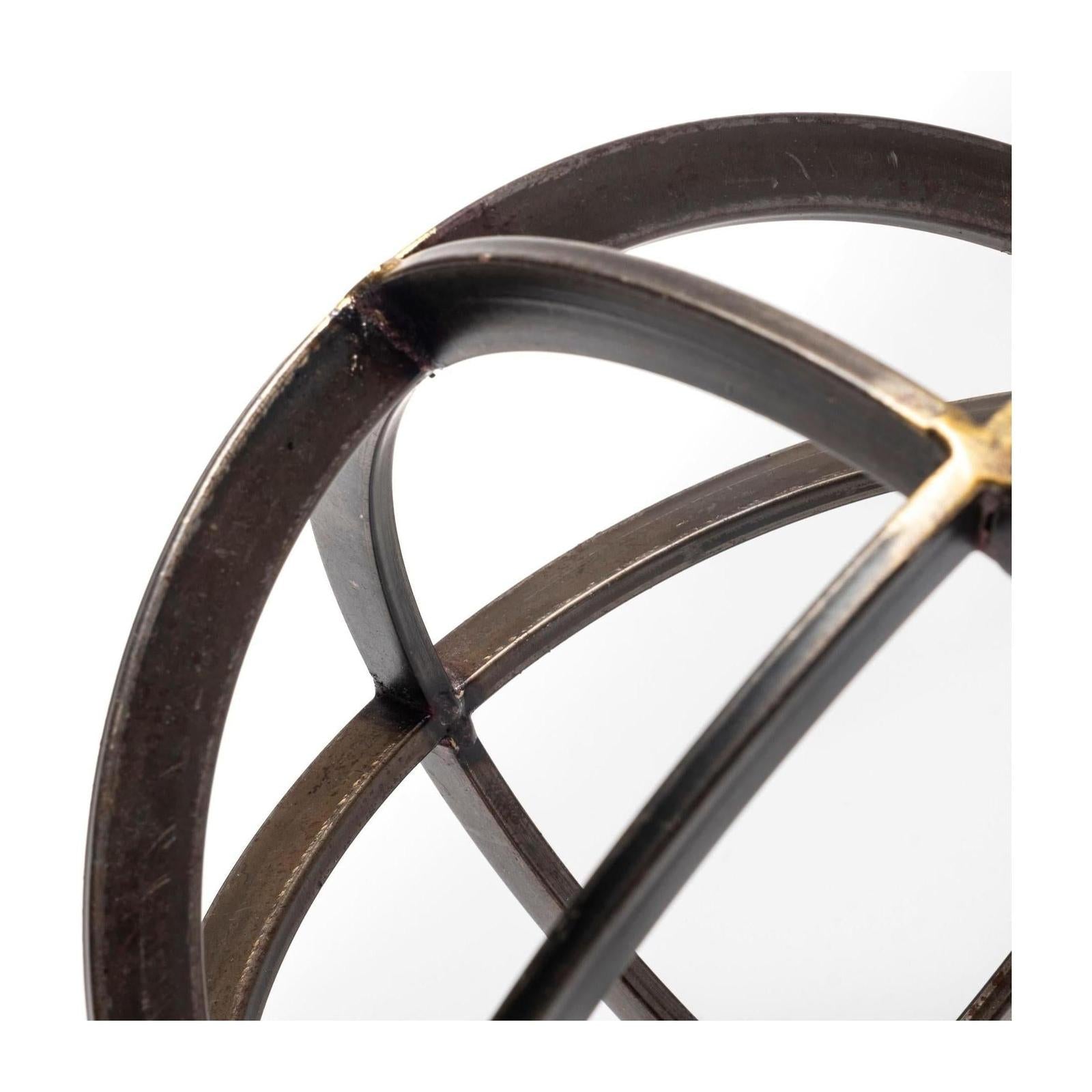 Mercana Galenna Black Metal Circular Decorative Orb