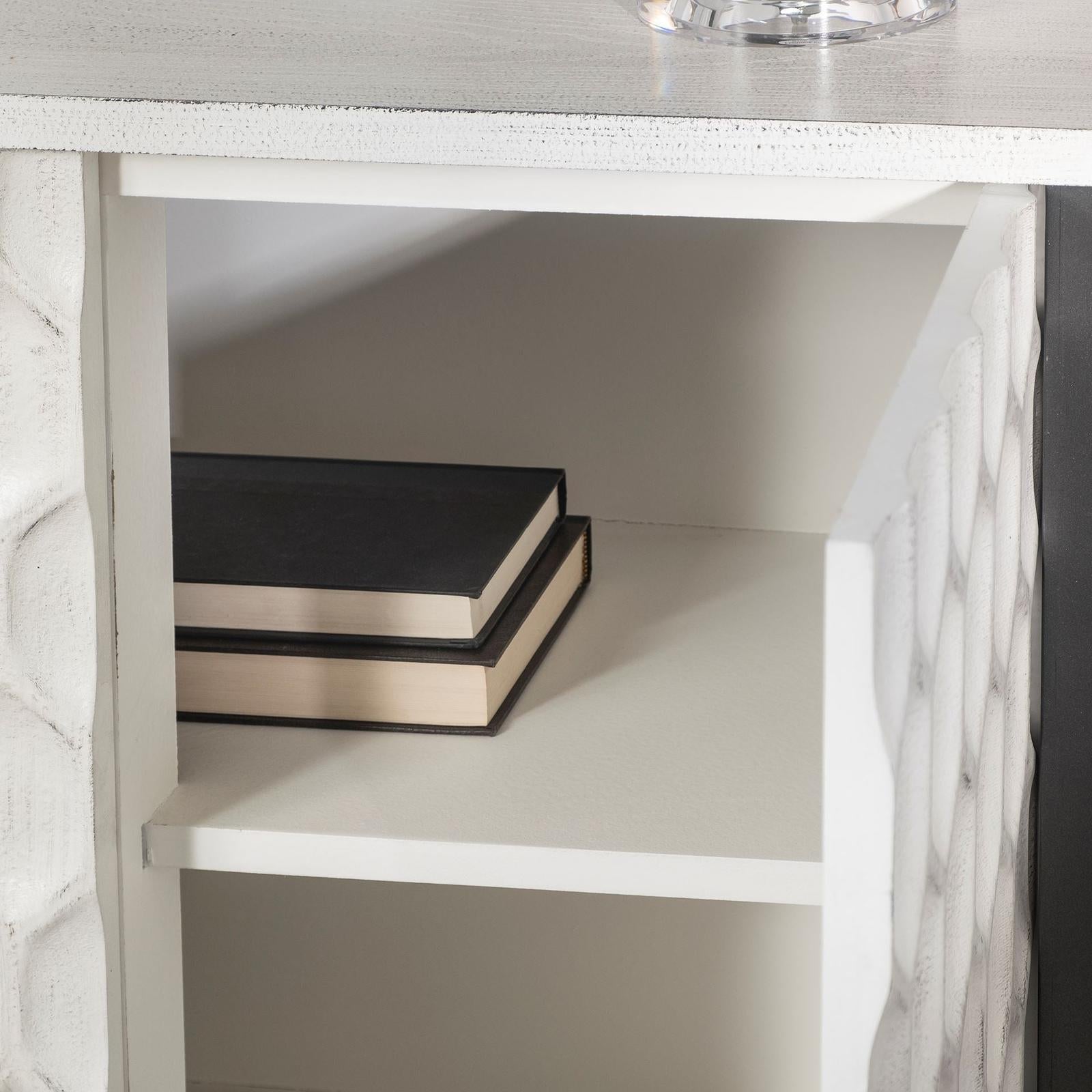 Mercana Savannah White Fir Veneer Accent Cabinet Clearance