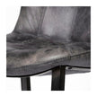 Mercana Horsdal Black Genuine Leather Seat w/ Black Metal Frame Dining Chair Clearance