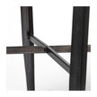 Mercana Horsdal Black Genuine Leather Seat w/ Black Metal Frame Dining Chair Clearance