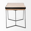 Mercana Steinbeck Light Brown Wooden Iron Frame Office Desk