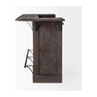 Mercana Cheers Dark Brown Solid Wood Wine Bottle Storage Kitchen Island Clearance
