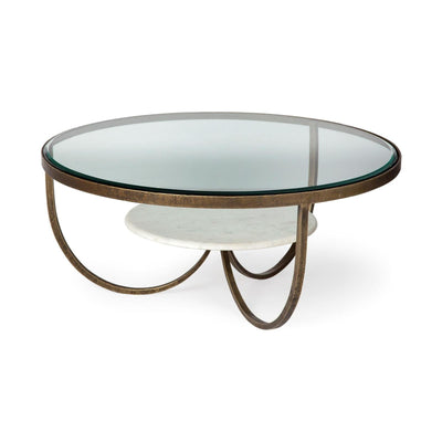 Mercana Reinhold Round Metal Base Coffee Table