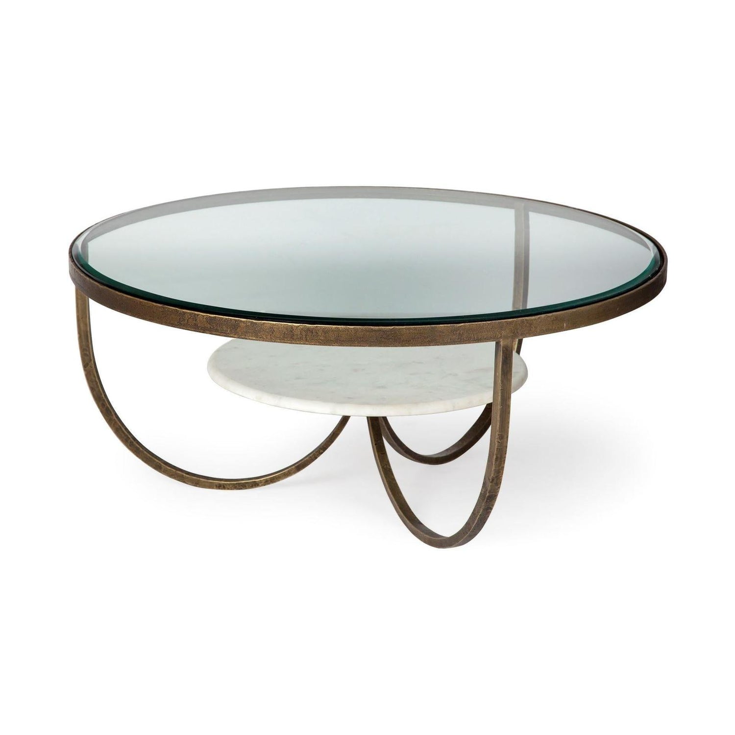 Mercana Reinhold Round Metal Base Coffee Table