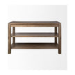 Mercana Emeril Brown Solid Wood Two-Tier Smooth Counter Top Kitchen Island