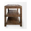 Mercana Emeril Brown Solid Wood Two-Tier Smooth Counter Top Kitchen Island