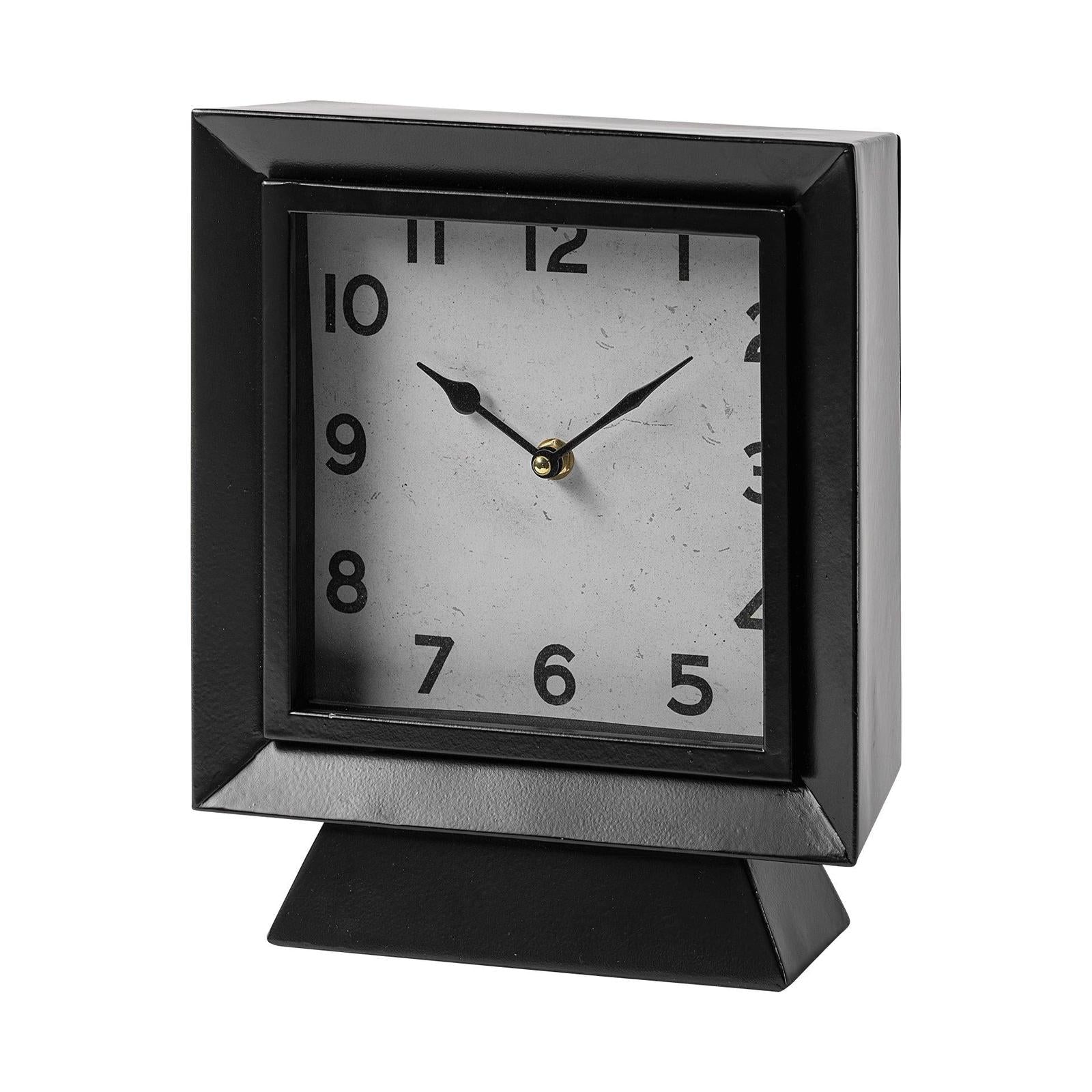 Mercana Ralph Black Metal Table Clock