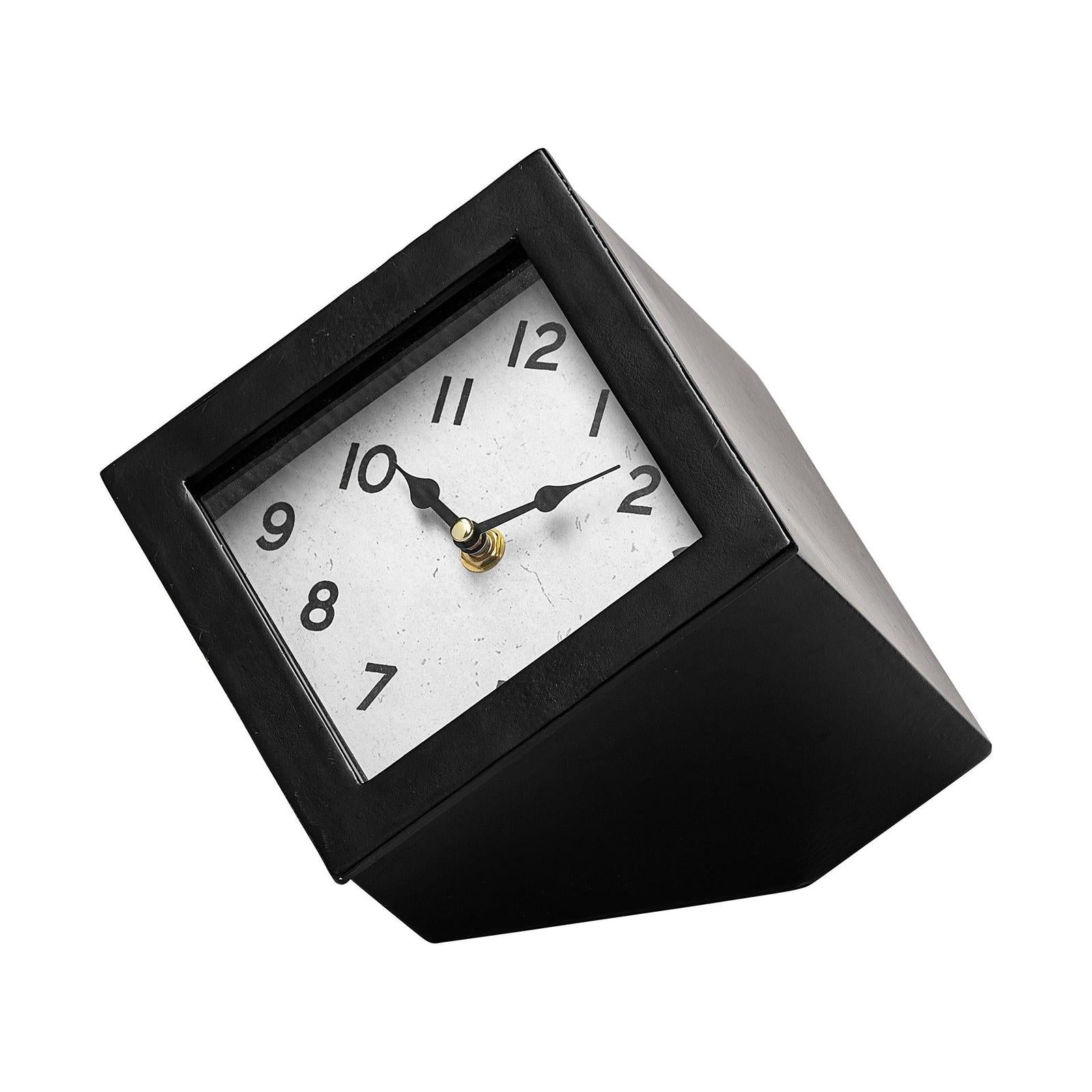 Mercana Ralph Black Metal Table Clock