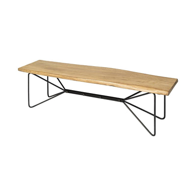 Mercana Papillion Wood And Iron Dining Bench Clearance