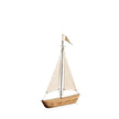 Mercana Tartane Brown/Cream Nautical Inspired Sailboat