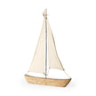 Mercana Tartane Brown/Cream Nautical Inspired Sailboat