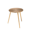 Mercana Reva Gold Round Top Cast Aluminum Accent Table