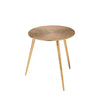 Mercana Reva Gold Round Top Cast Aluminum Accent Table