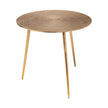 Mercana Reva Gold Round Top Cast Aluminum Accent Table