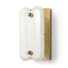 Mercana Stein Gold W/ White Marble Shade Wall Sconce Clearance