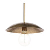 Mercana Garnet Gold Hammered Metal Pendant Light Clearance
