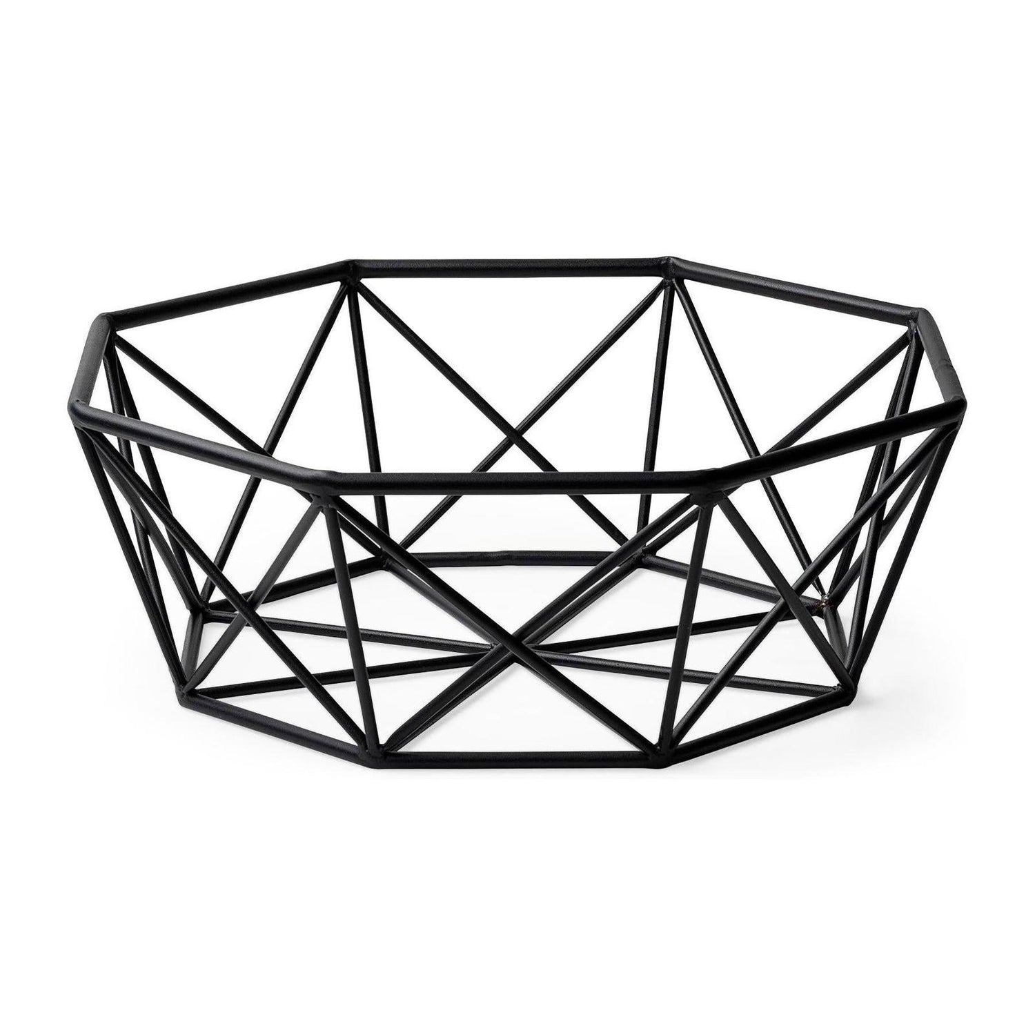 Mercana Davy Black Metal Large Hexagonal Bowl Clearance
