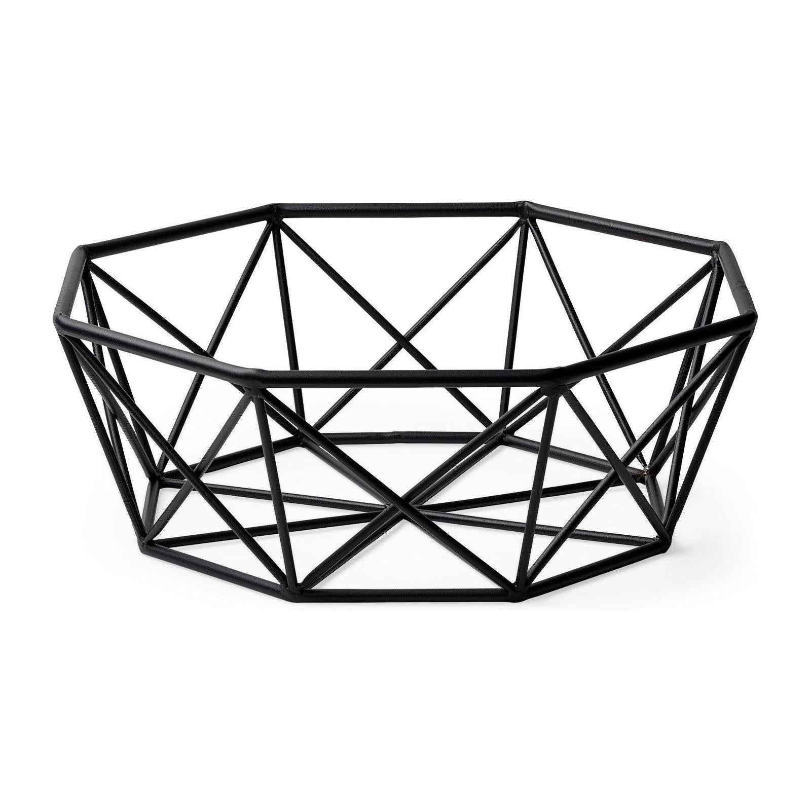 Mercana Davy Black Metal Large Hexagonal Bowl Clearance