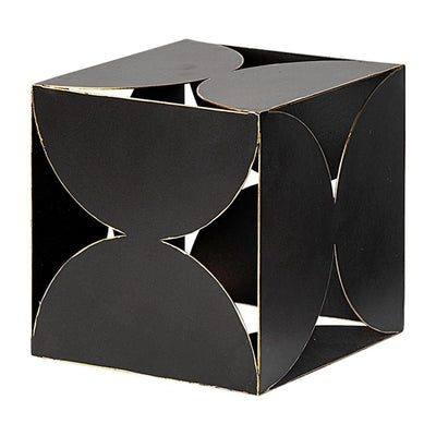 Mercana Darren 6L x 6W Black Metal Decorative Cube