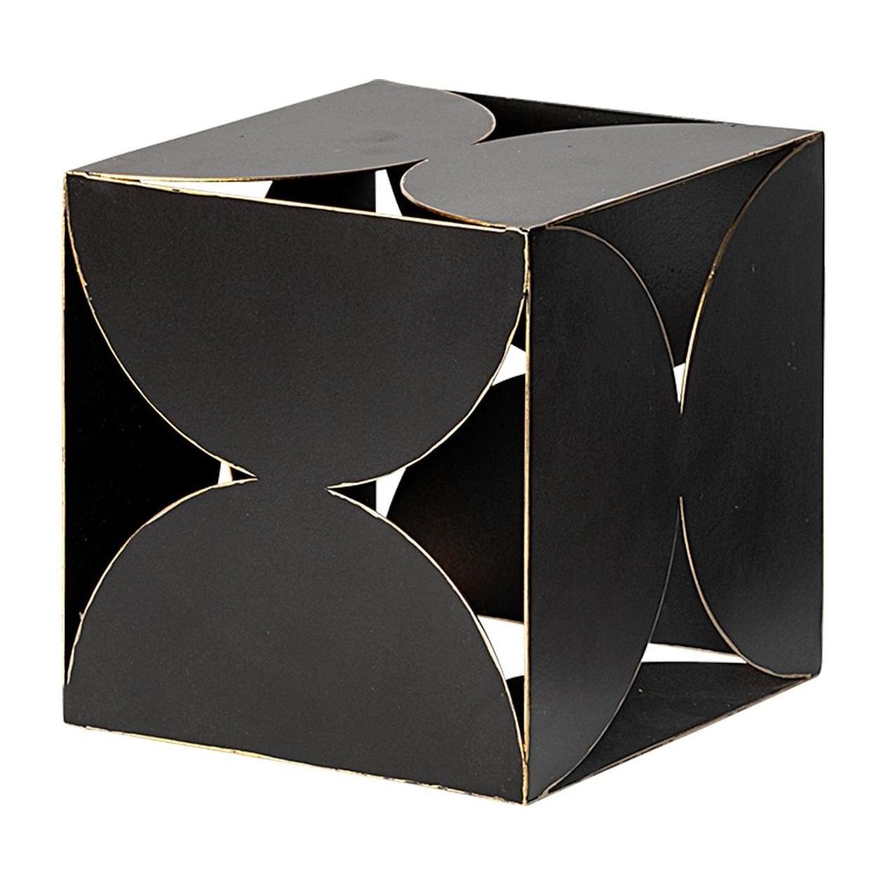 Mercana Darren 6L x 6W Black Metal Decorative Cube Clearance