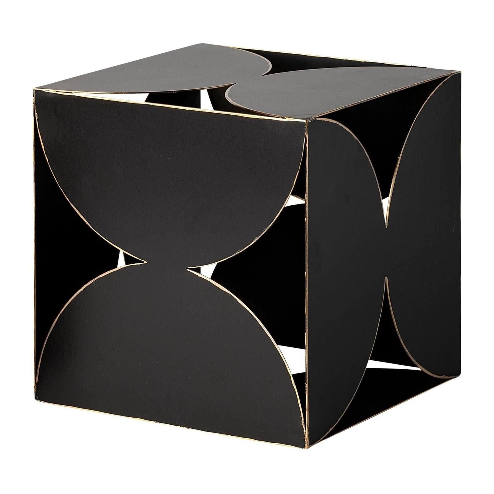 Mercana Darren 6L x 6W Black Metal Decorative Cube Clearance