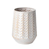 Mercana Gemma II Metal Glossy White Chevron Vase Clearance
