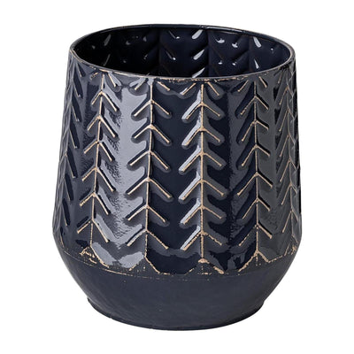 Mercana Gemma Metal Glossy Chevron Vase Clearance