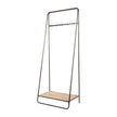 Mercana Carell Black Metal And Wood Shelf Hall Tree Clearance