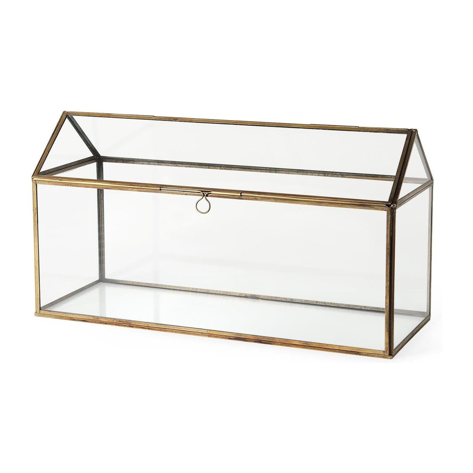 Mercana Hutt Gold Glass Terrarium Box