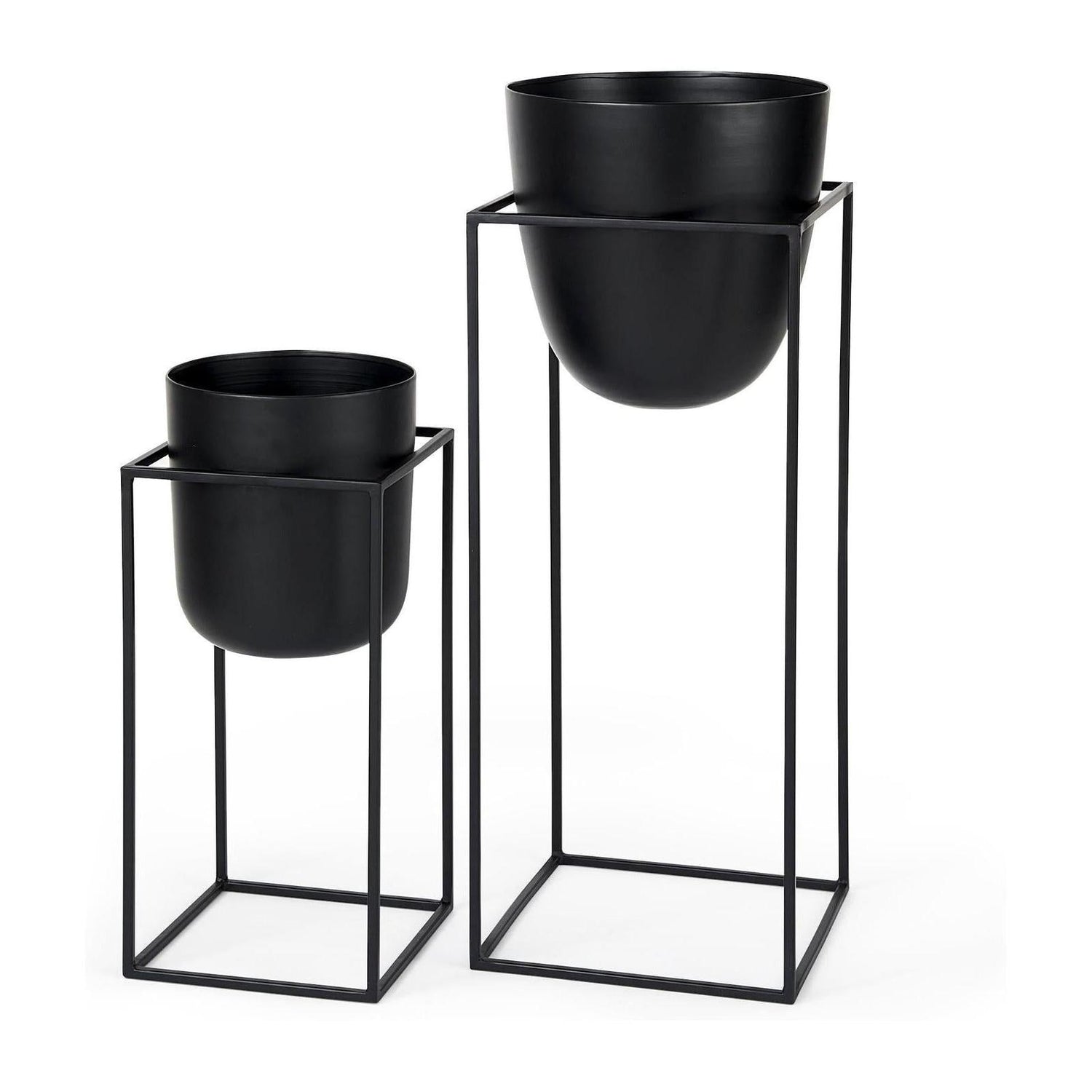 Mercana Bumble Black Plant Stands- Set of 2