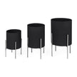 Mercana Claypoole Black Plant Stands - Set of 3 Clearance