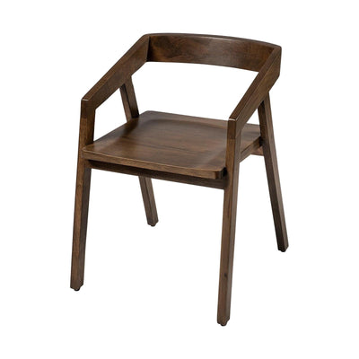 Mercana Nicholas I Onyx Brown Solid Wood Dining Chair