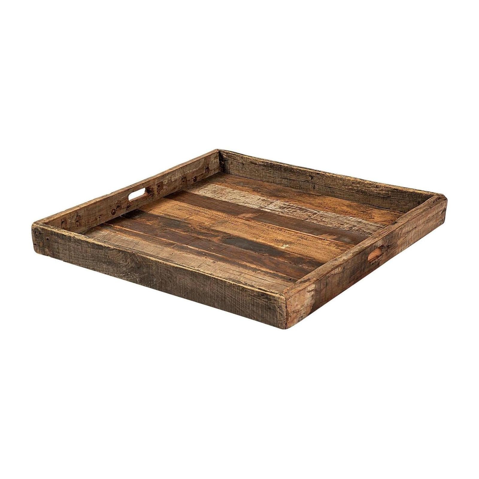 Mercana Carson Brown Reclaimed Wood Tray