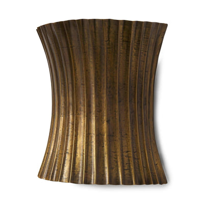 Mercana Letitia Gold Hammered Metal Fan Wall Sconce Clearance