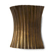 Mercana Letitia Gold Hammered Metal Fan Wall Sconce Clearance