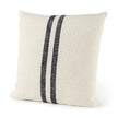 Mercana Sandra Beige With Blue Stripes Decorative Pillow Cover