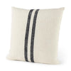 Mercana Sandra Beige With Blue Stripes Decorative Pillow Cover