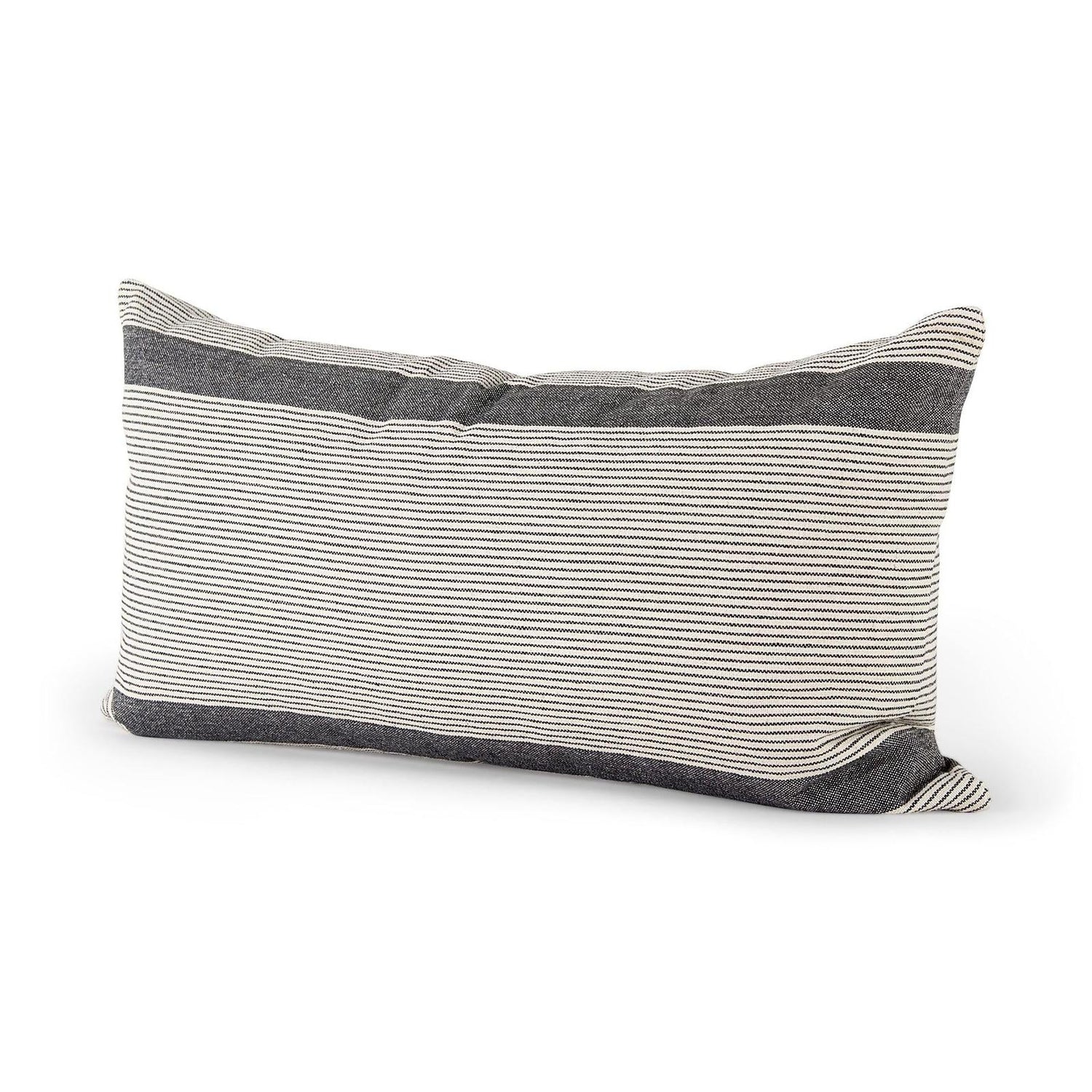 Mercana Nancy Beige With Black Stripe Detail Decorative Pillow Cover