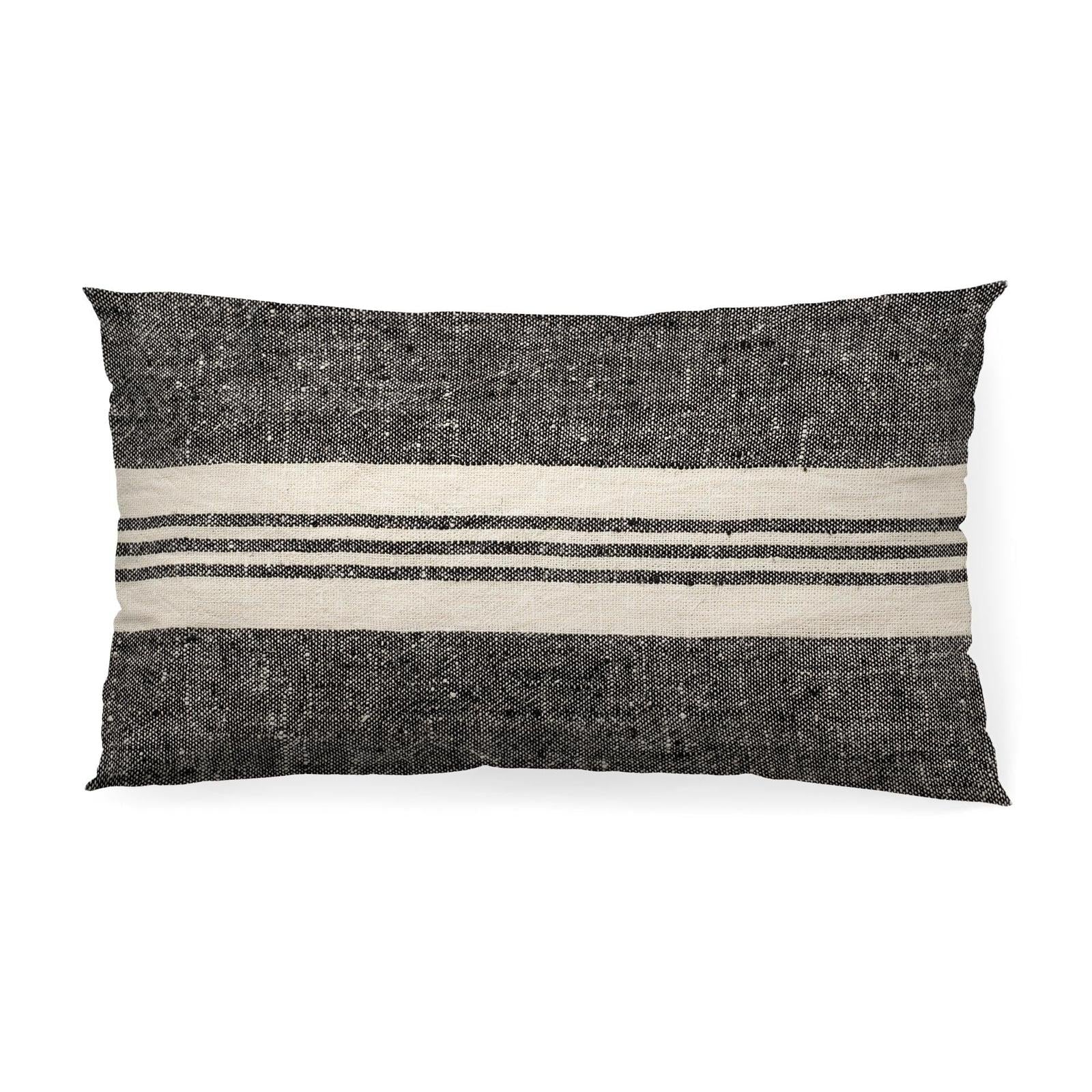 Mercana Sharon Black With Stripes Decorative Pillow Cover