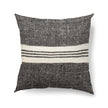 Mercana Sharon Black With Stripes Decorative Pillow Cover
