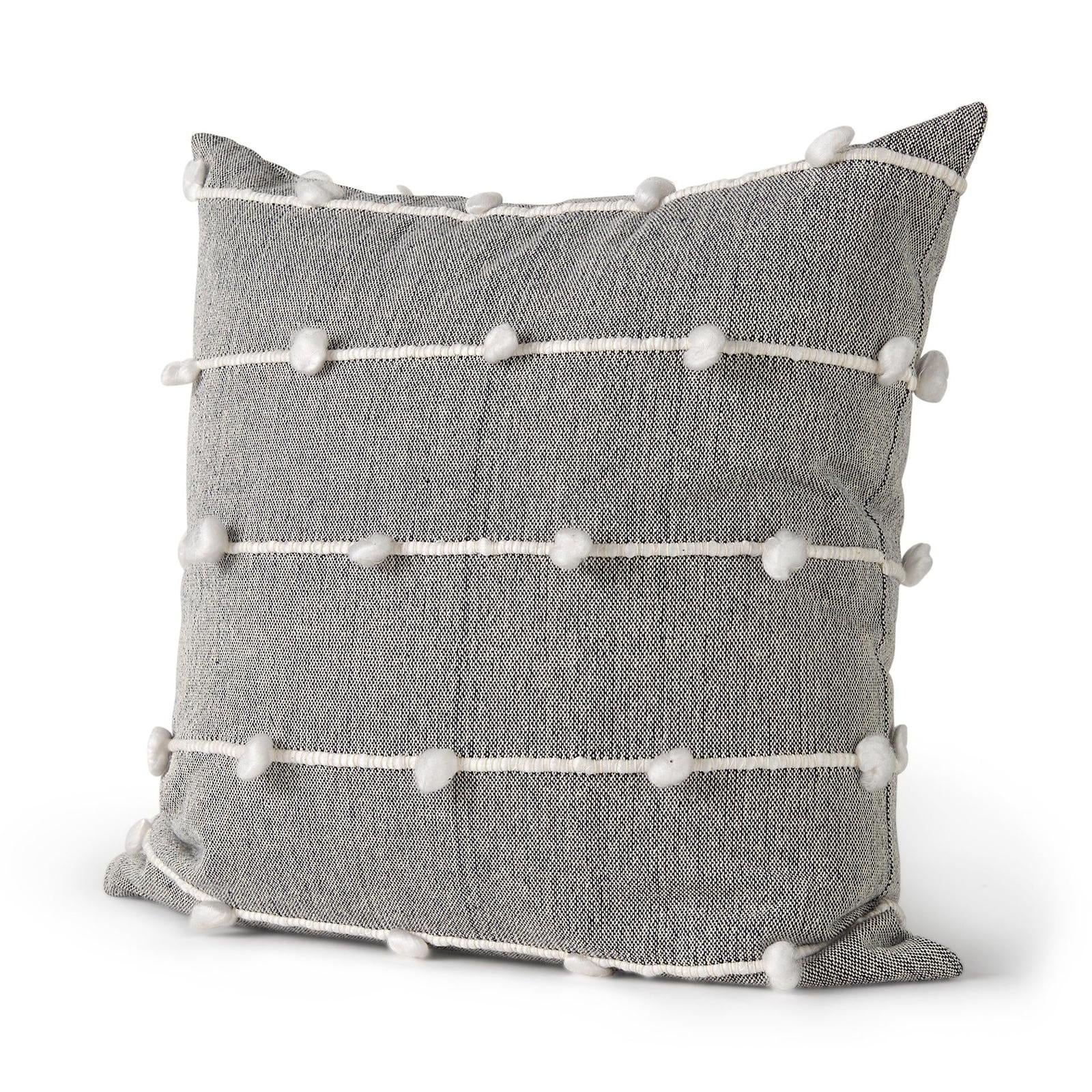 Mercana Linda Navy And Cream With White Detail Decorative Pillow Cover Clearance