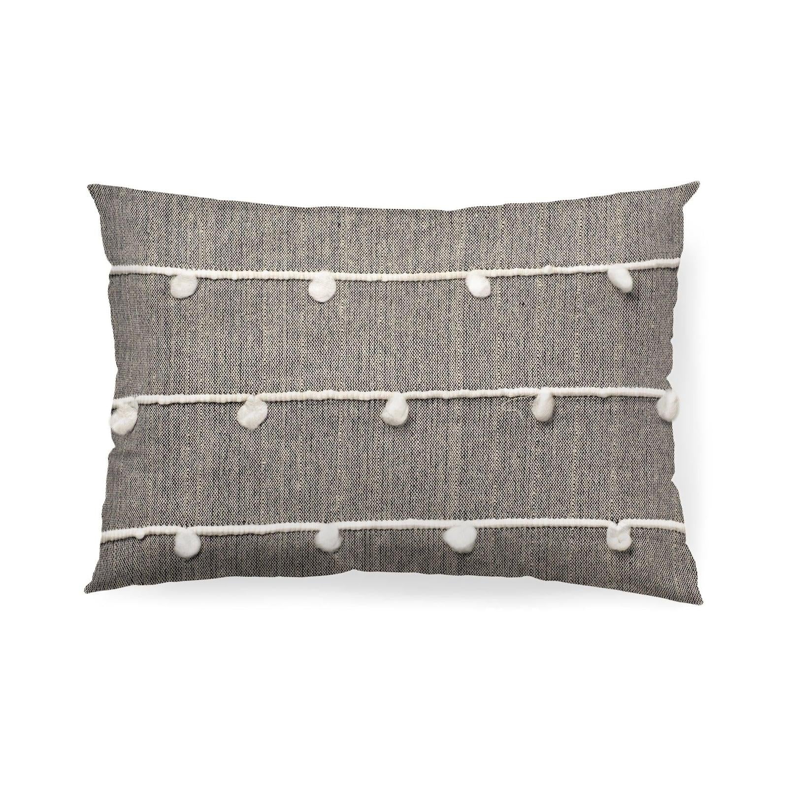 Mercana Linda Navy And Cream With White Detail Decorative Pillow Cover Clearance
