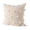 Mercana Erica Cream With White Detail Decorative Pillow Cover Clearance