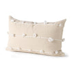Mercana Erica Cream With White Detail Decorative Pillow Cover Clearance