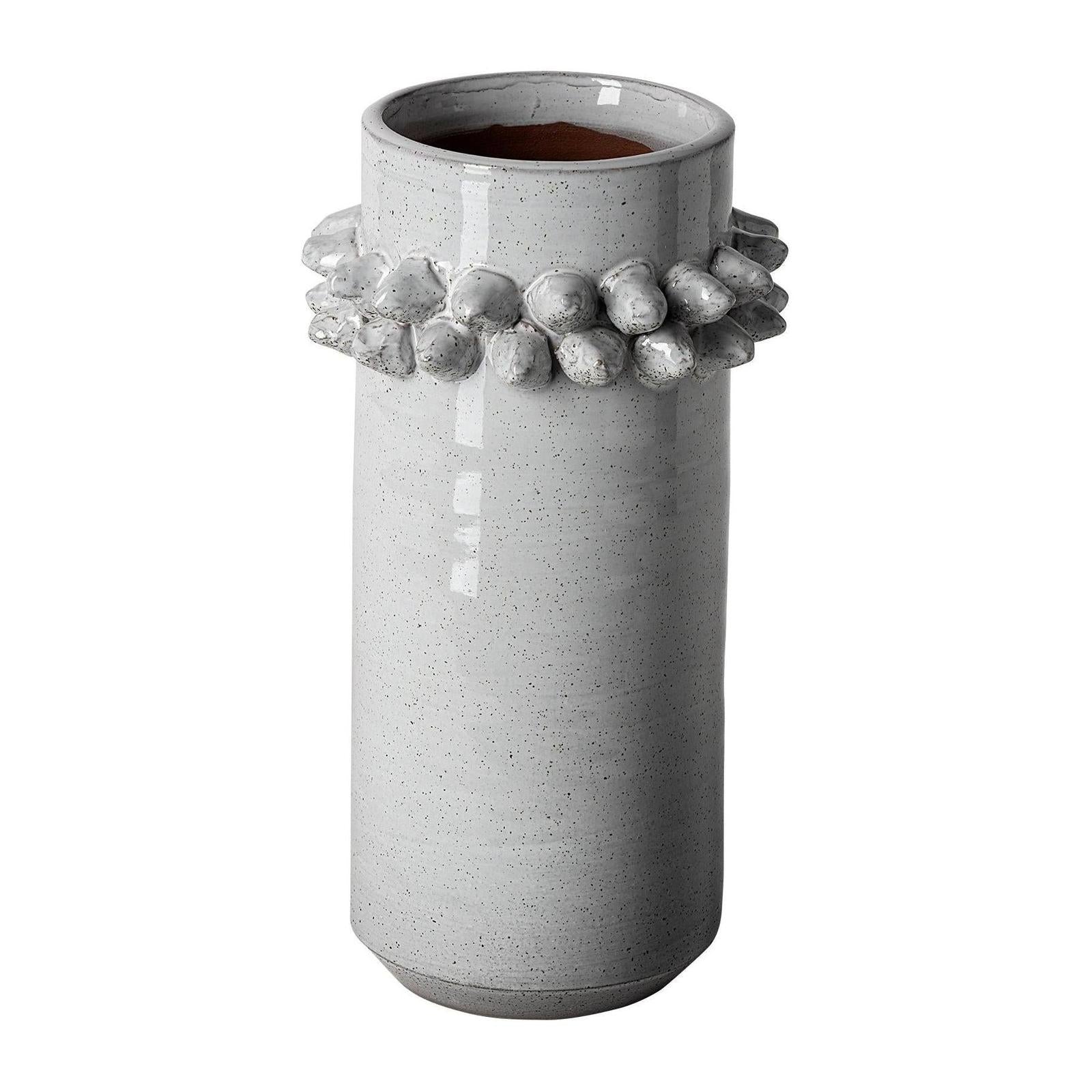 Mercana Farmhampton Gray Spoked Ceramic Vase