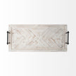 Mercana Alfred Natural Wooden Herringbone Rectangular Tray