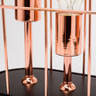 Mercana Sutton Rose-Gold Metal Cylindrical Cage Three Bulb Table Lamp Clearance