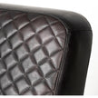 Mercana Horace Black Leather Diamond Pattern w/Gold Iron Frame Accent Chair Clearance